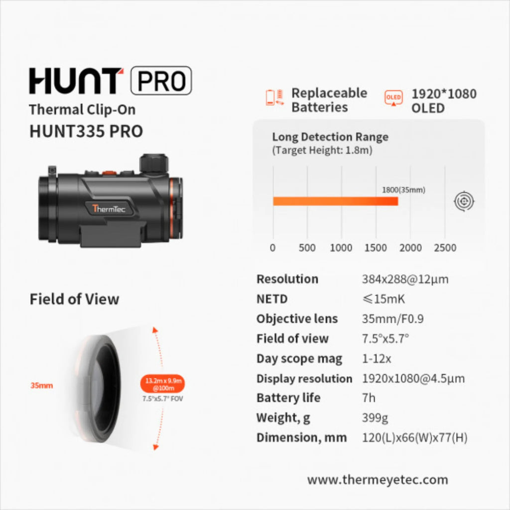 Termovizorius „ThermTec Hunt 335 Pro“