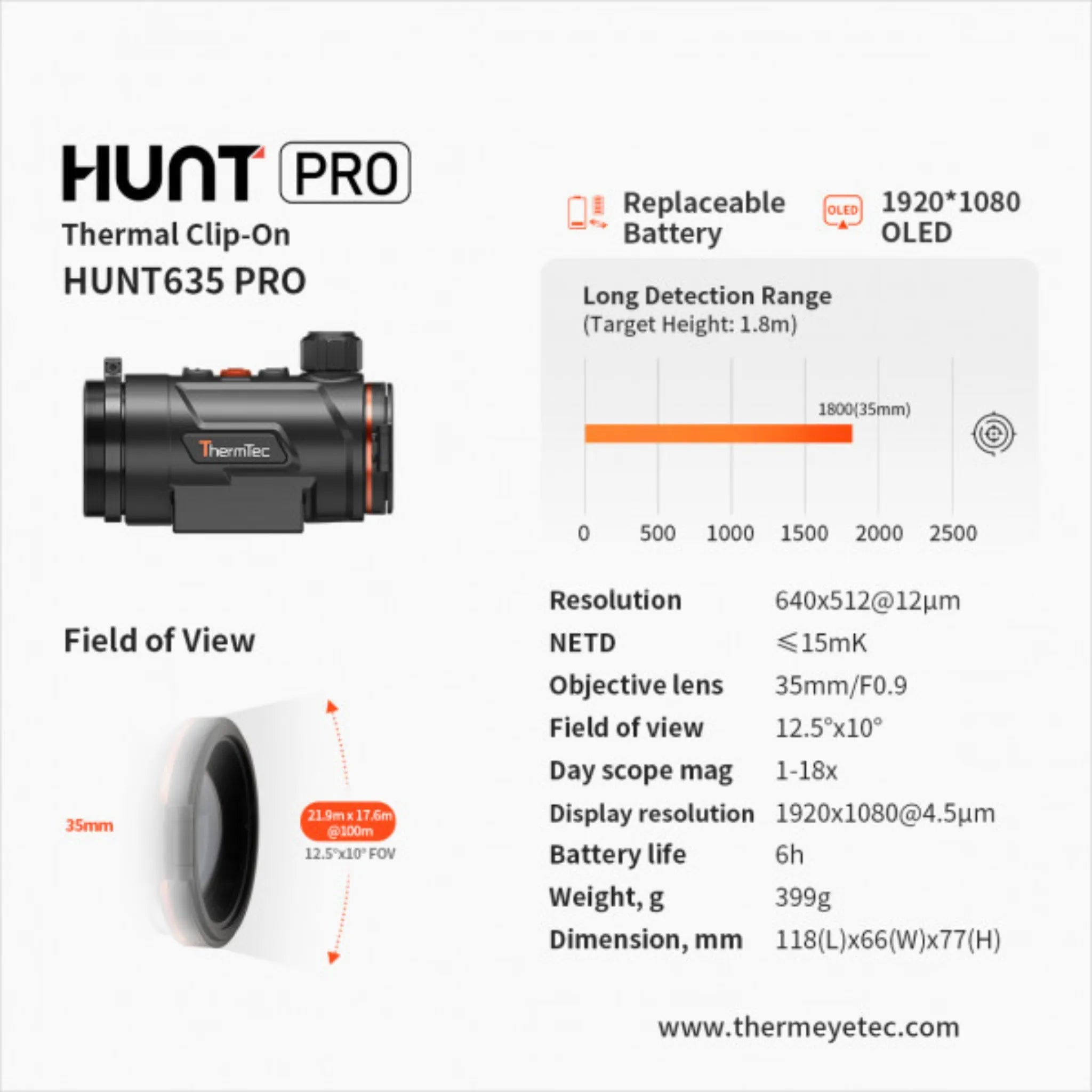 Termovizorius „ThermTec Hunt 635 Pro“