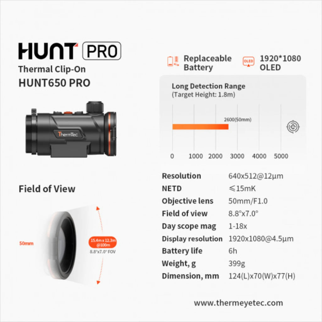 Termovizorius „ThermTec Hunt 650 Pro“