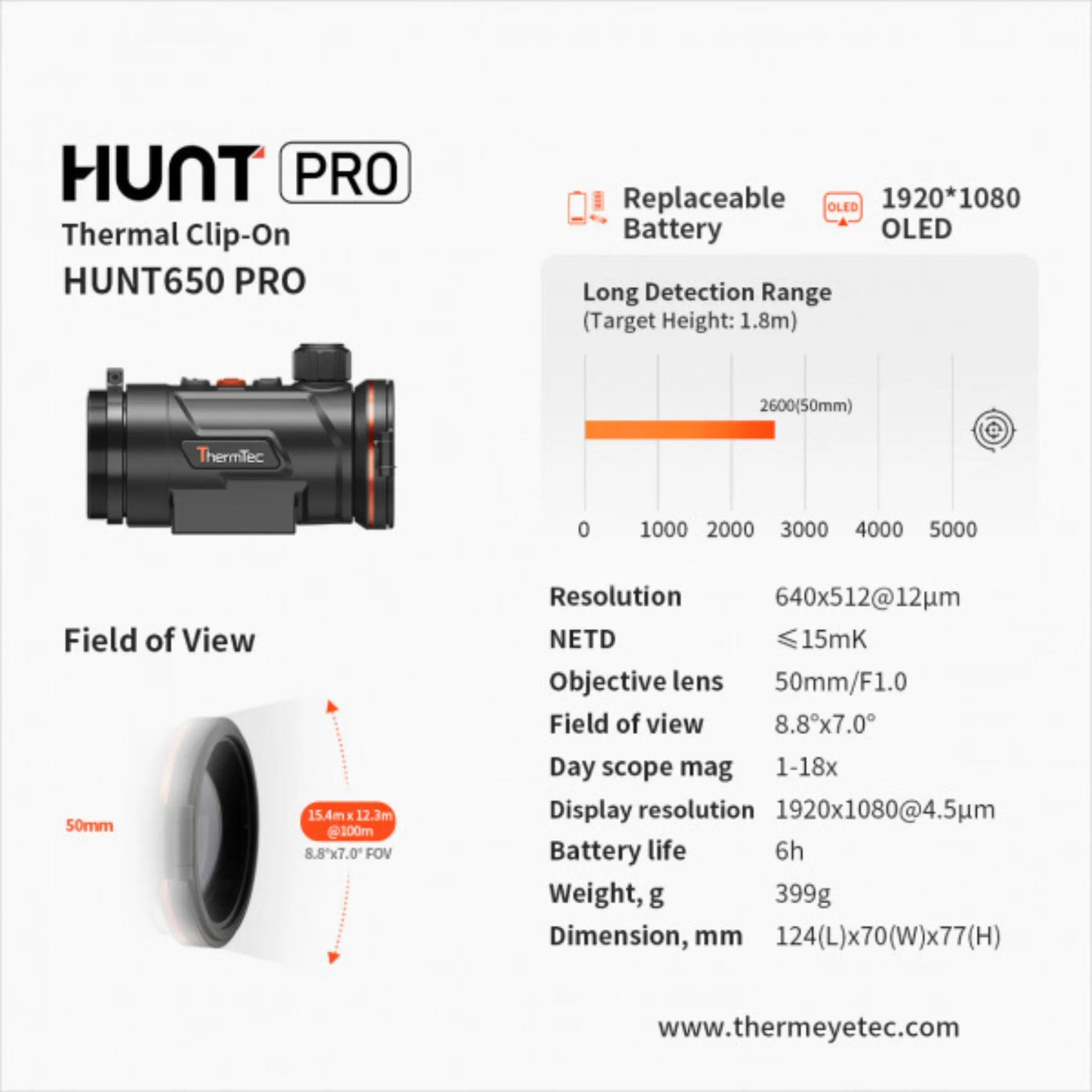Termovizorius „ThermTec Hunt 650 Pro“